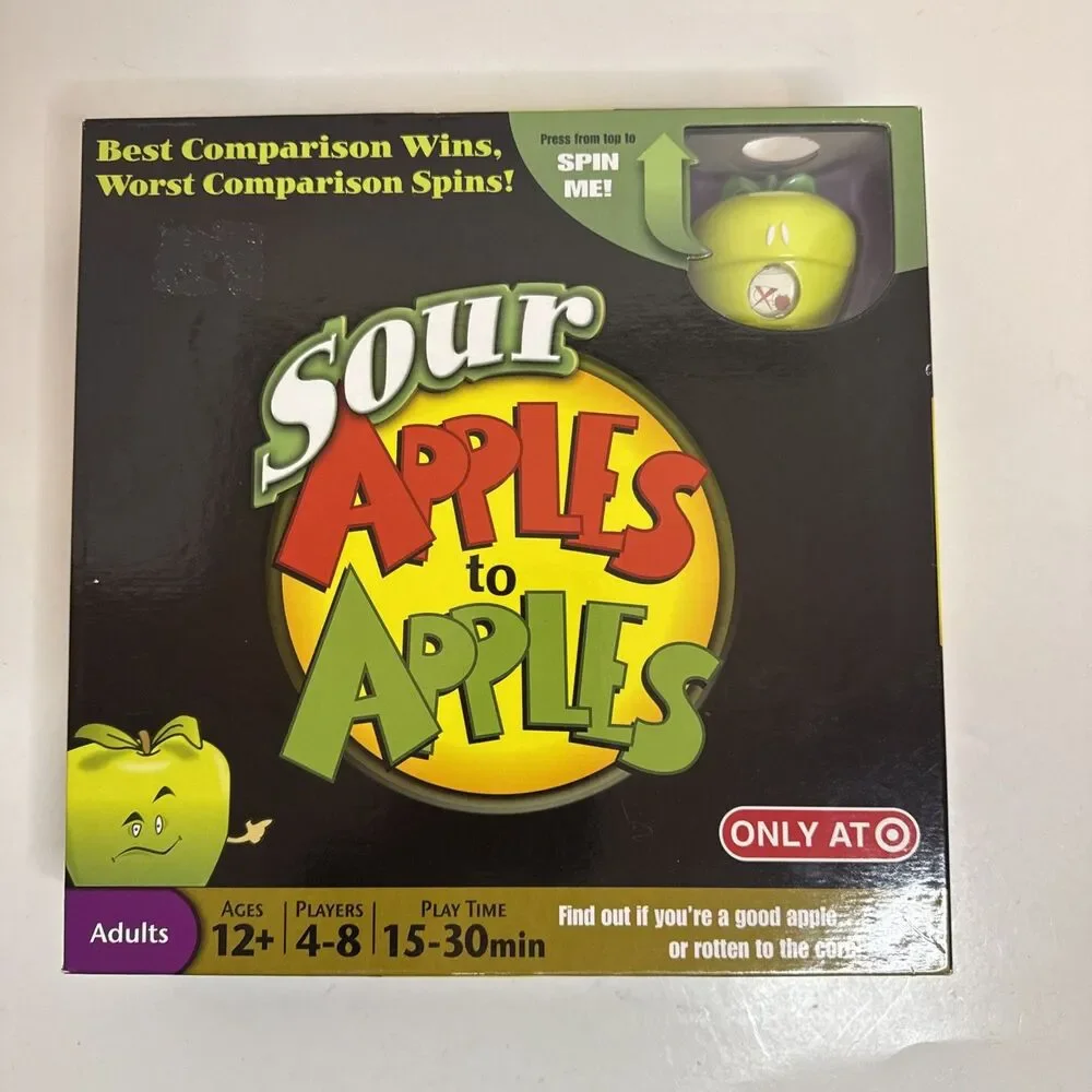 Mattel SOUR APPLES TO APPLES GAME Target Exclusive‎ 2010 New Open Box Family Fun